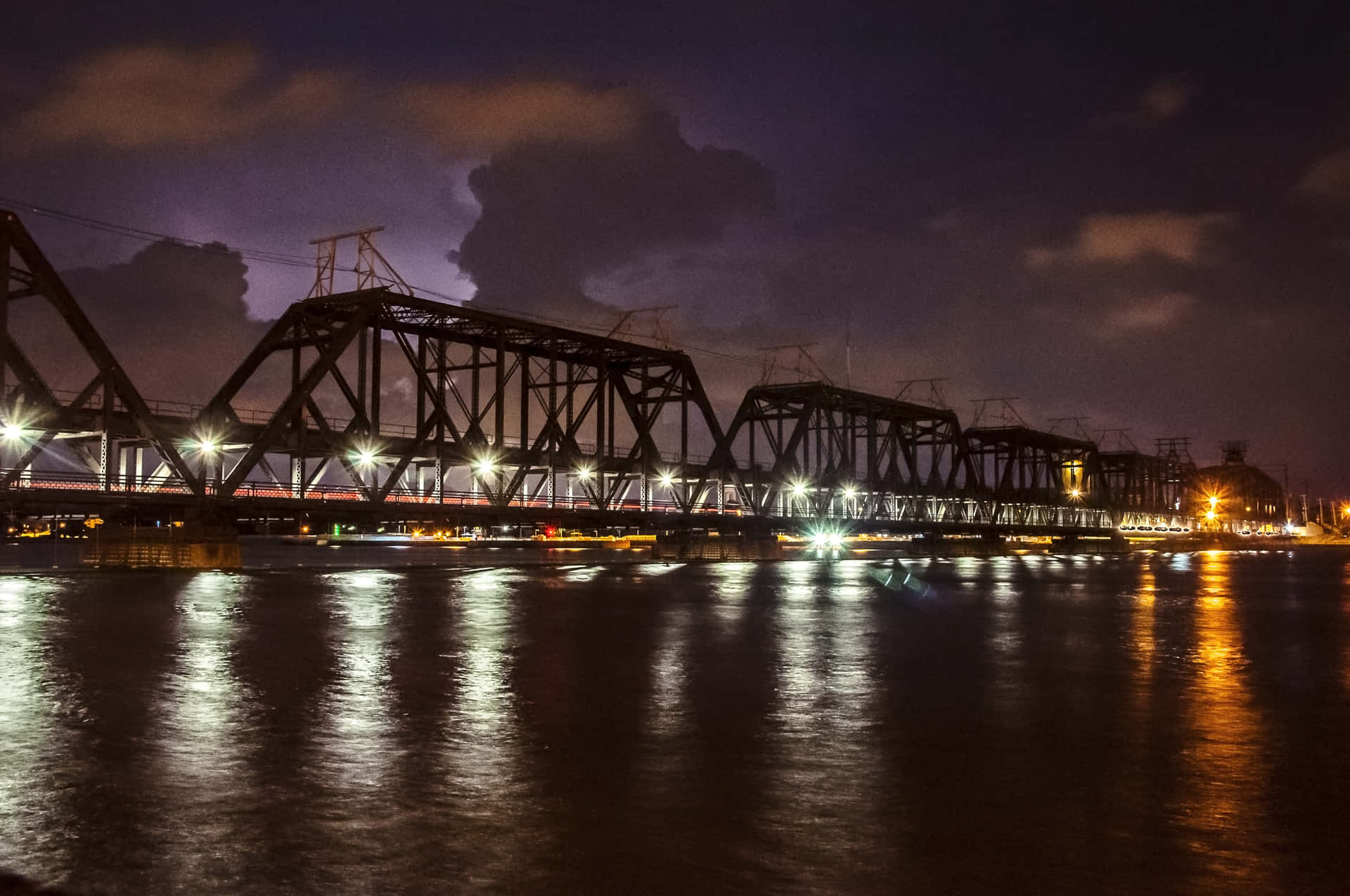 The Fort Madison Bridge Spans The Mississippi River