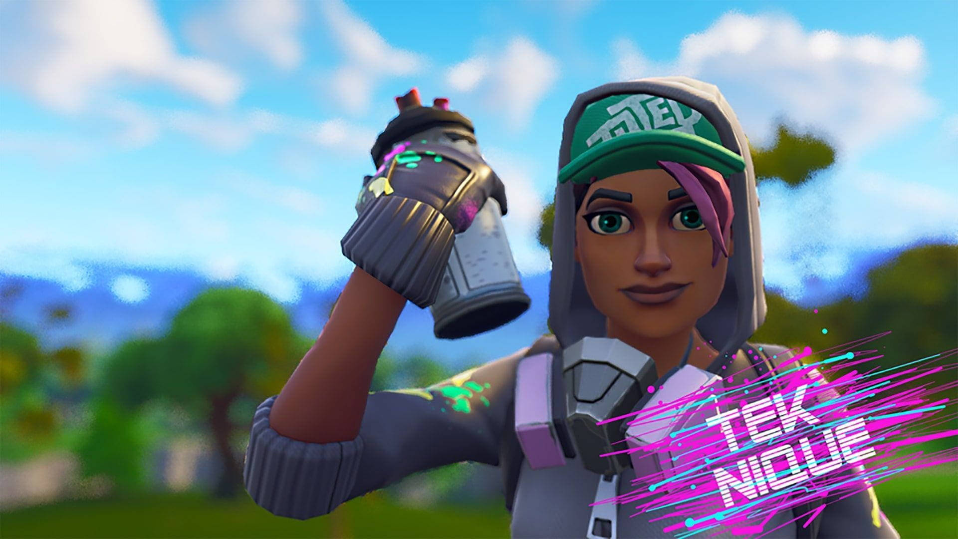 The Fortnite Girl Is Ready To Take The Online Gaming World By Storm Background