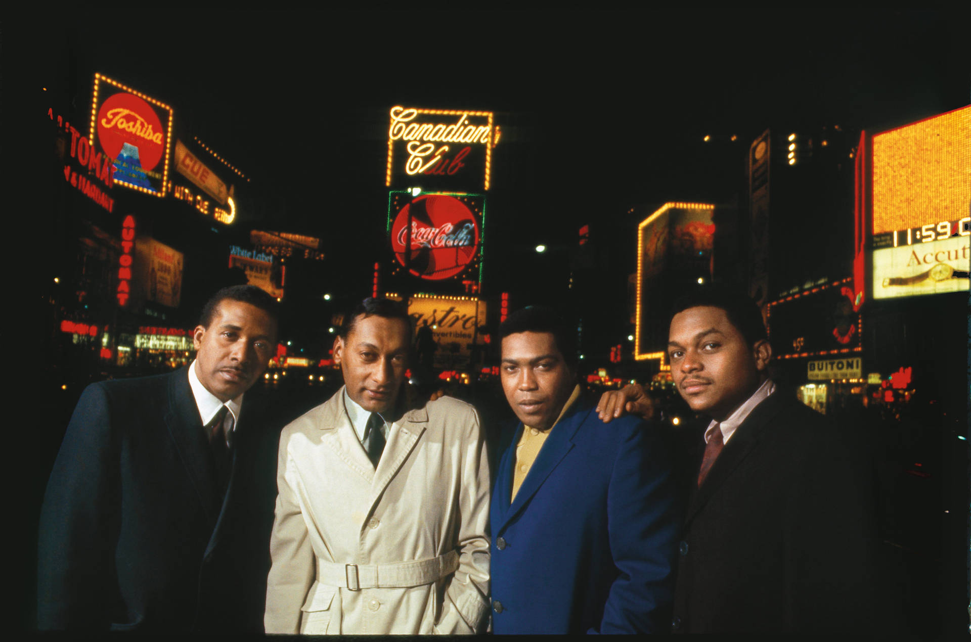 The Four Tops In Times Square New York 1967 Background