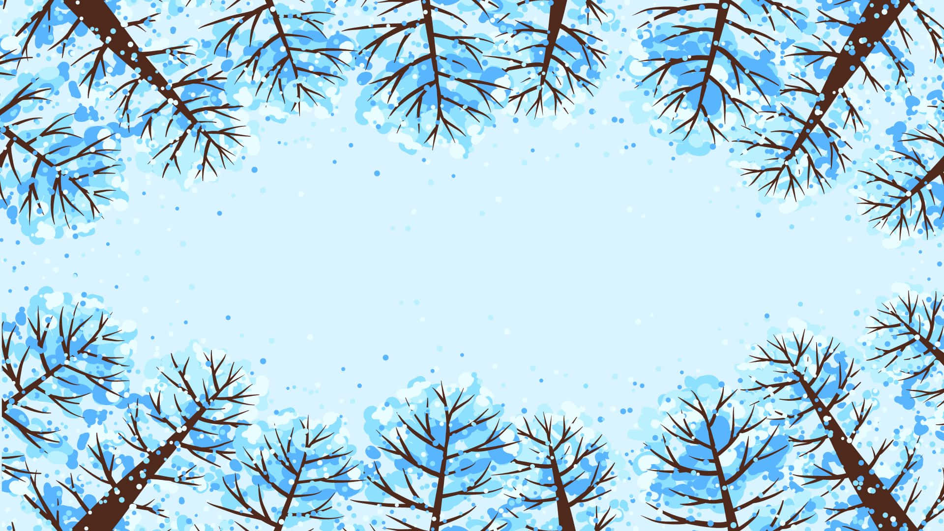 The Fresh Winter Air Glimmers Through The Cloudy Trees In The Forest. Background