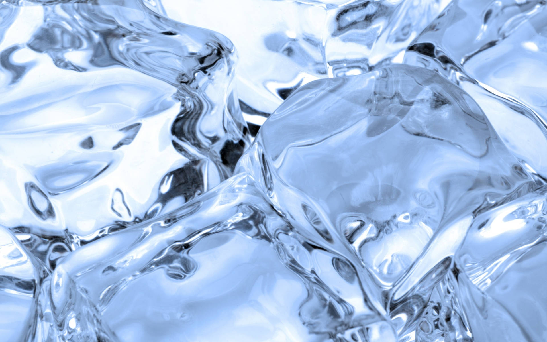The Frozen Art - An Up-close View Of A Transparent Ice Cube Background