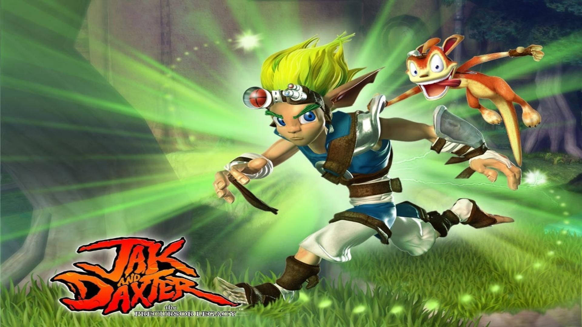 The Fun Duo - Jak And Daxter From The Classic Playstation Game Background