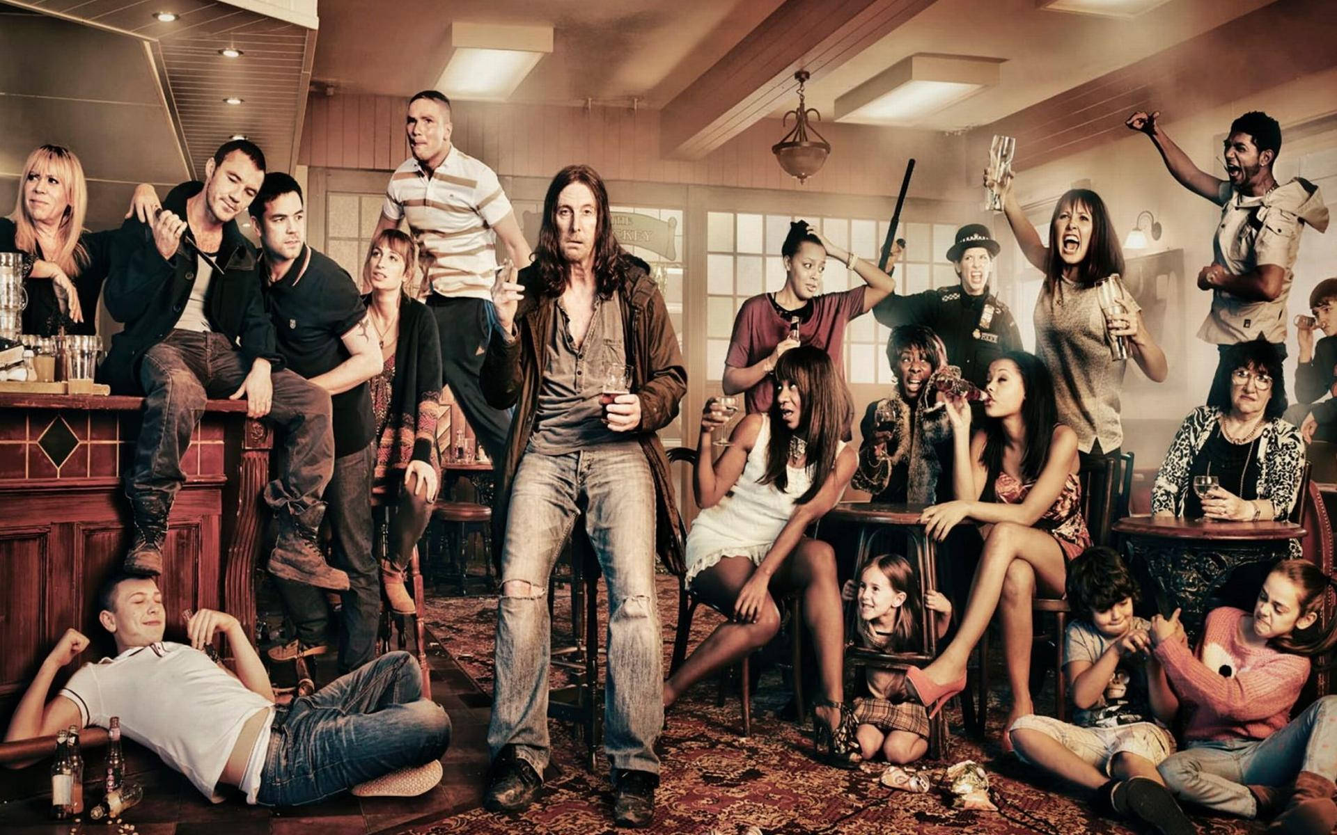 The Gallagher Family In Their Final Season Of Shameless Background