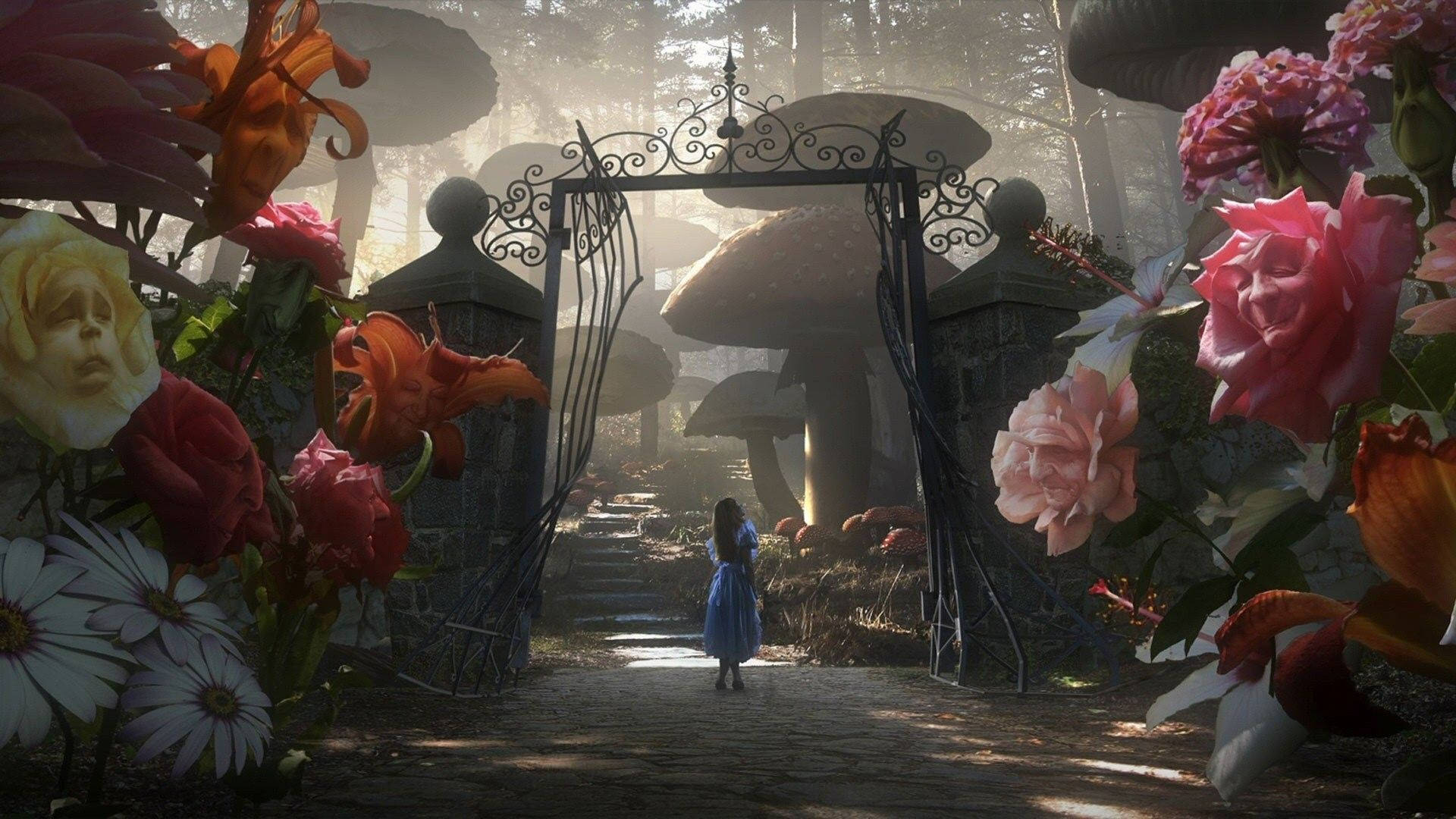 The Gate In Alice In Wonderland Background