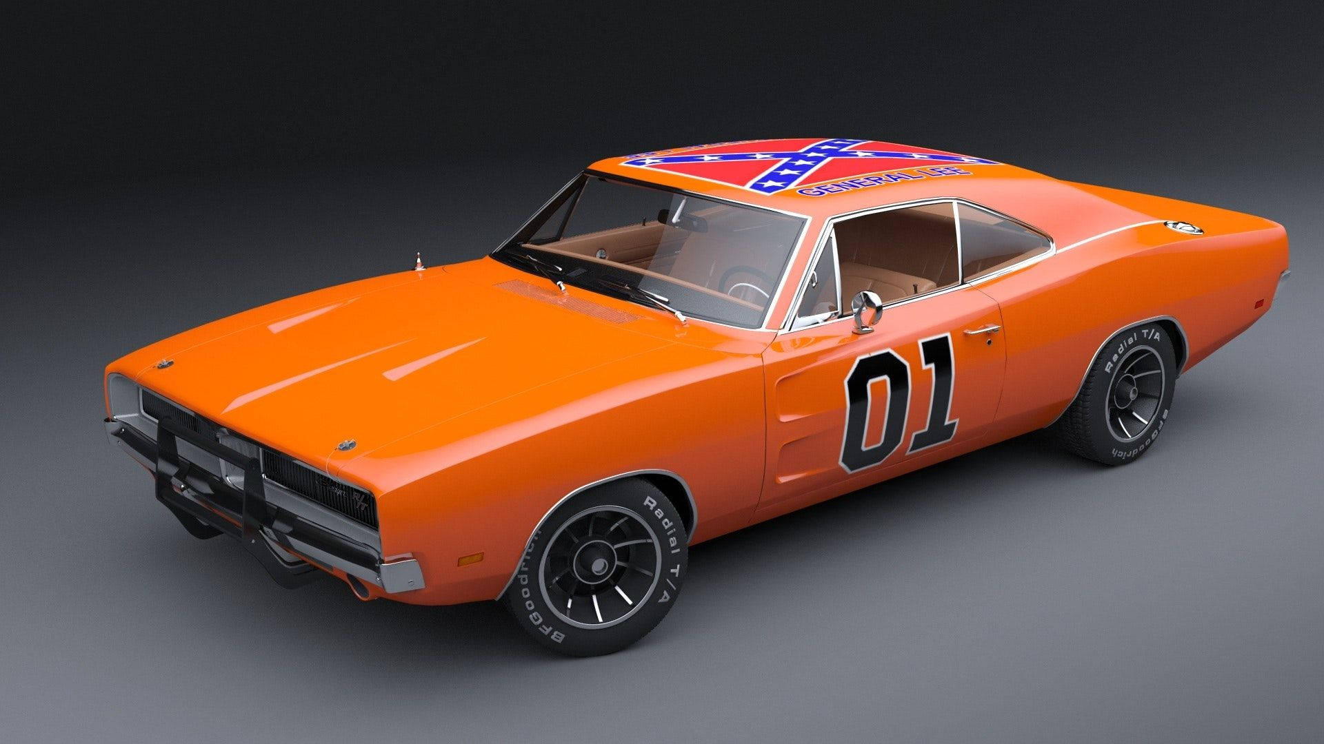 The General Lee Dodge Charger From The Dukes Of Hazzard Background