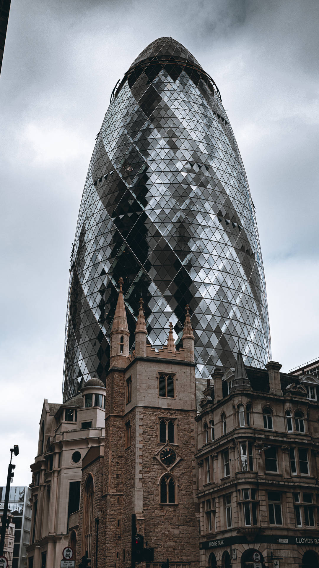 The Gherkin And London Church Background