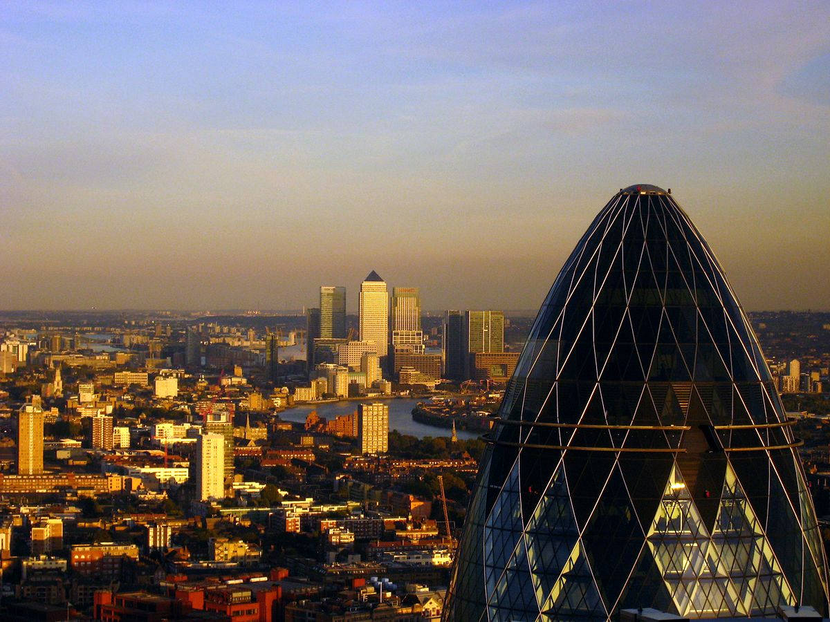 The Gherkin And London Skyline Background