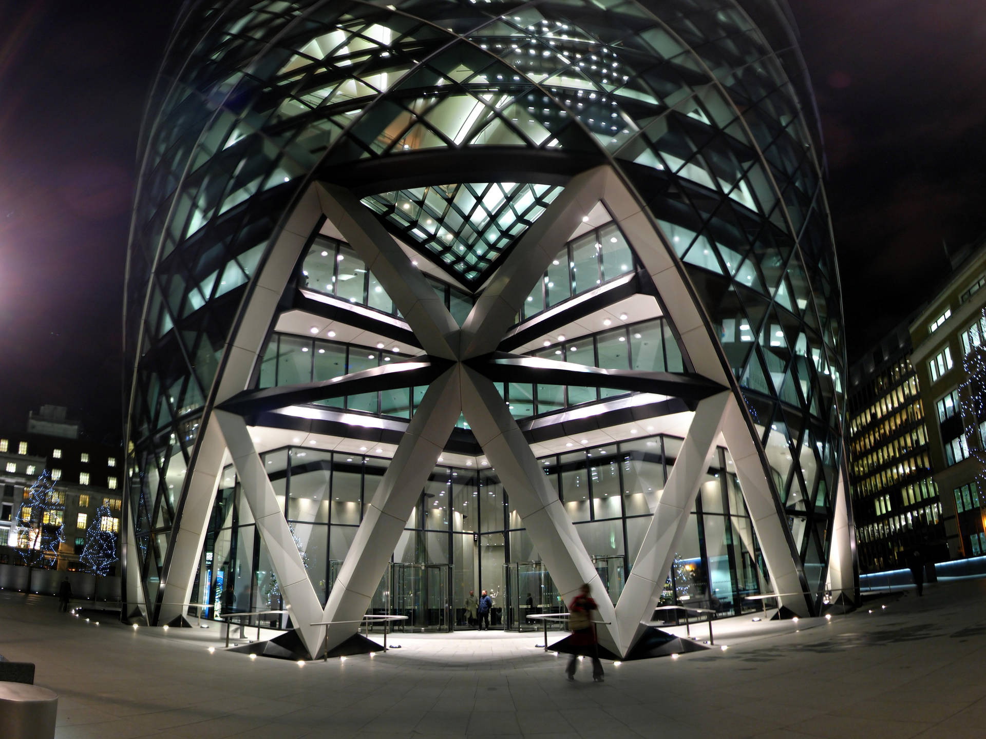 The Gherkin Entrance Background