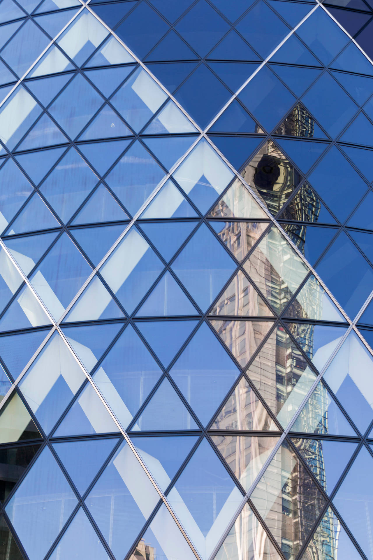 The Gherkin Glass Windows