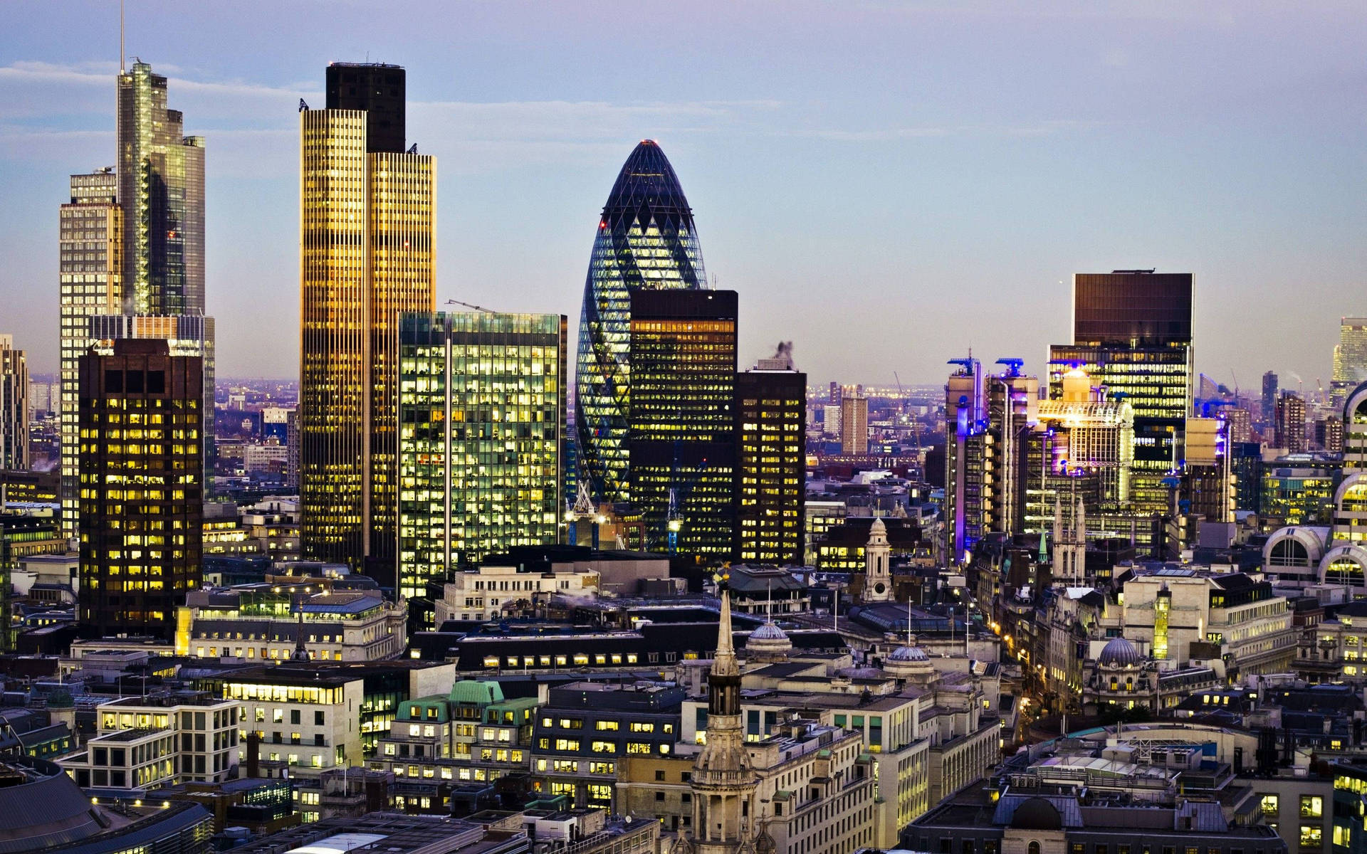 The Gherkin London Skyline Background