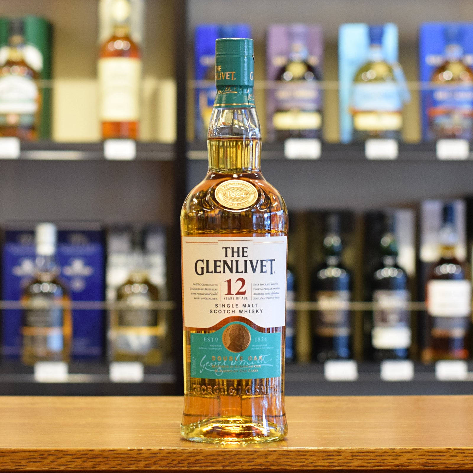 The Glenlivet 12 Year Old Whisky Bottle Background