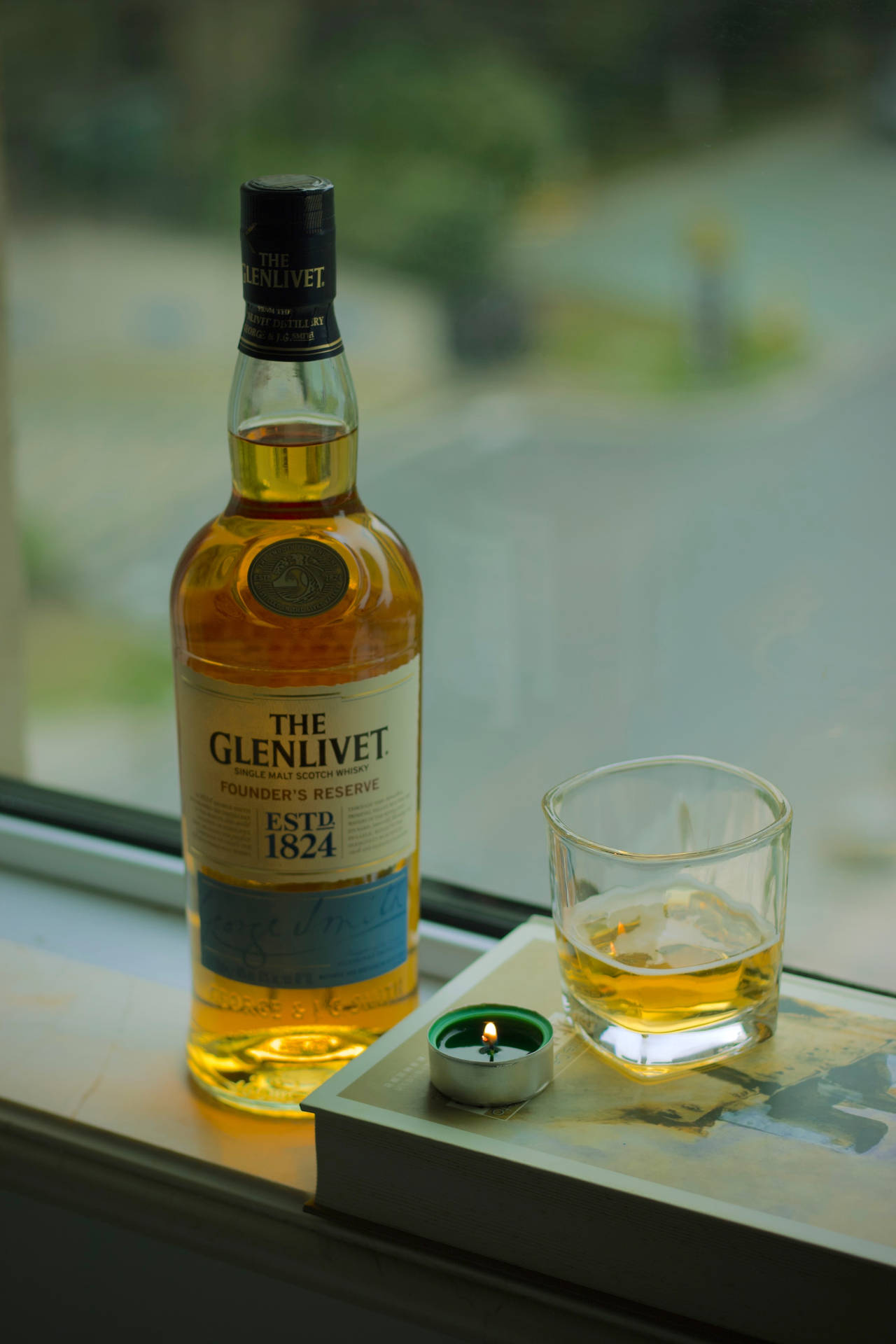 The Glenlivet Whiskey Bottle Background