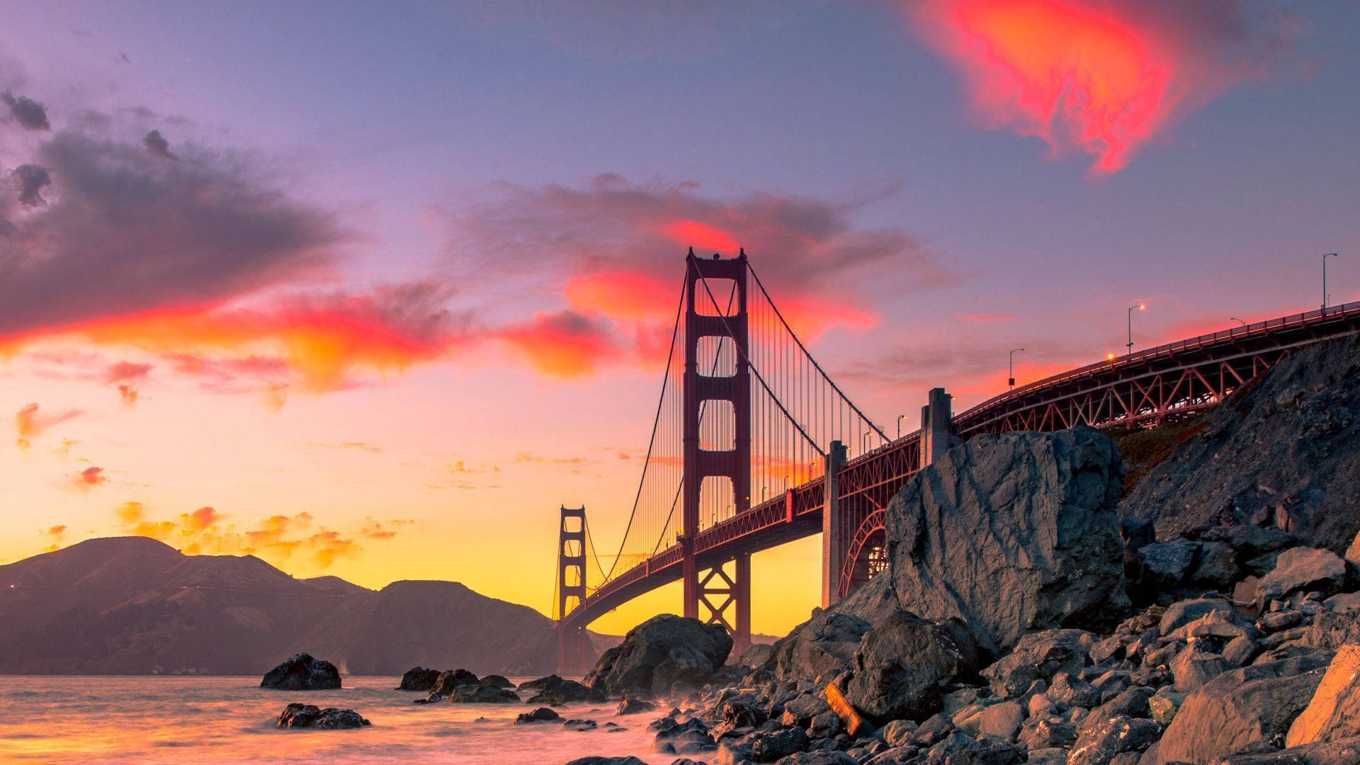 The Golden Gate Bridge In San Francisco, Usa Background