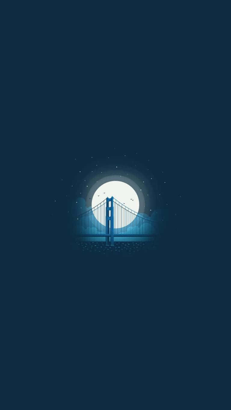The Golden Gate Bridge Is Shown In The Dark Background