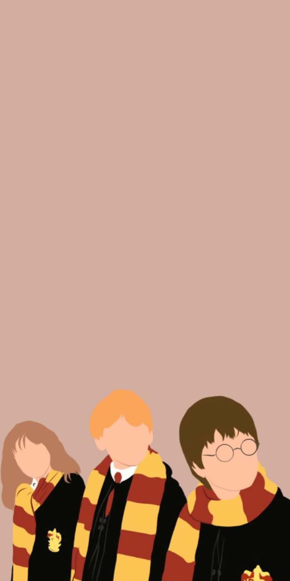 The Golden Trio - Harry, Ron And Hermione Background