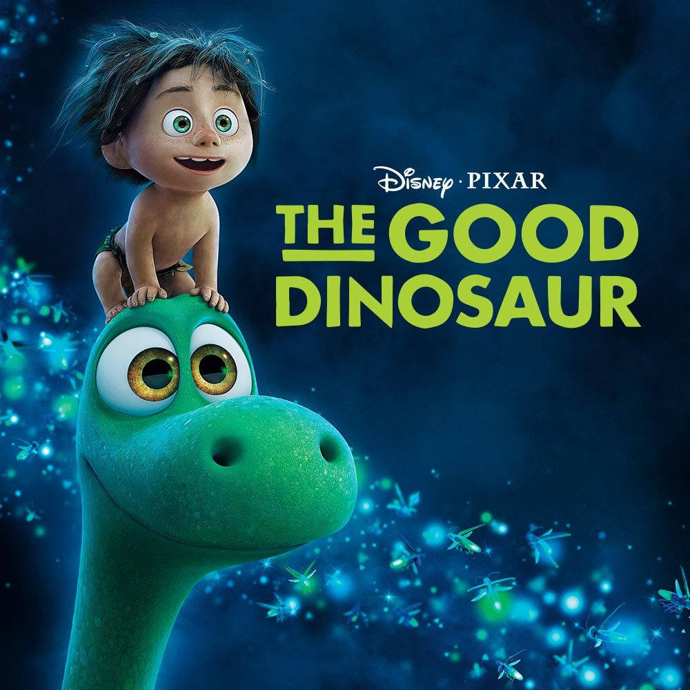The Good Dinosaur Poster With Fireflies Background