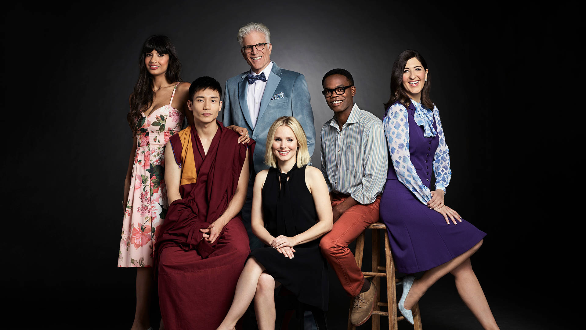 The Good Place Characters Indoor Photograph Background