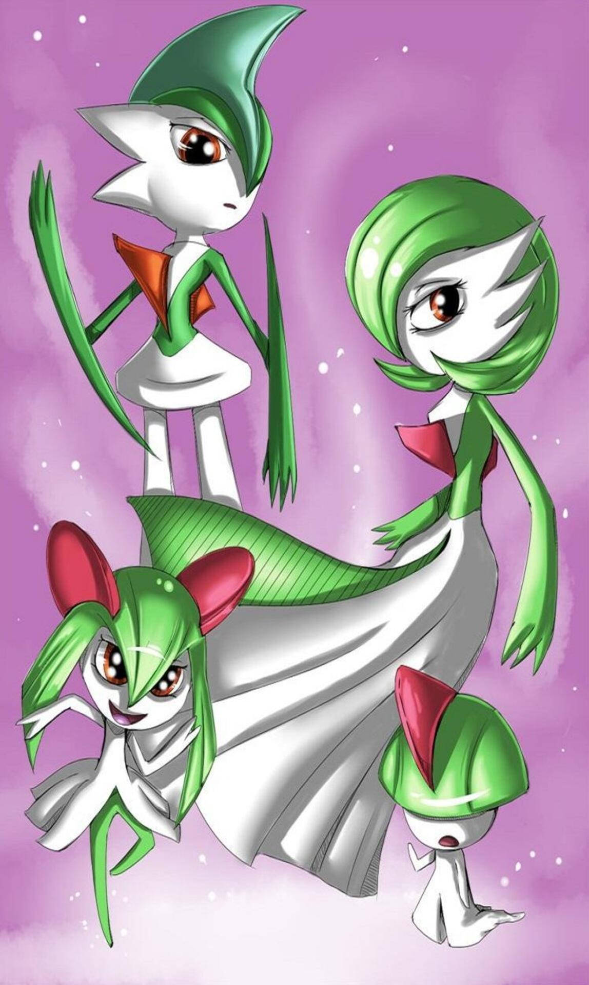 The Graceful Gardevoir Stands Ready For Battle. Background