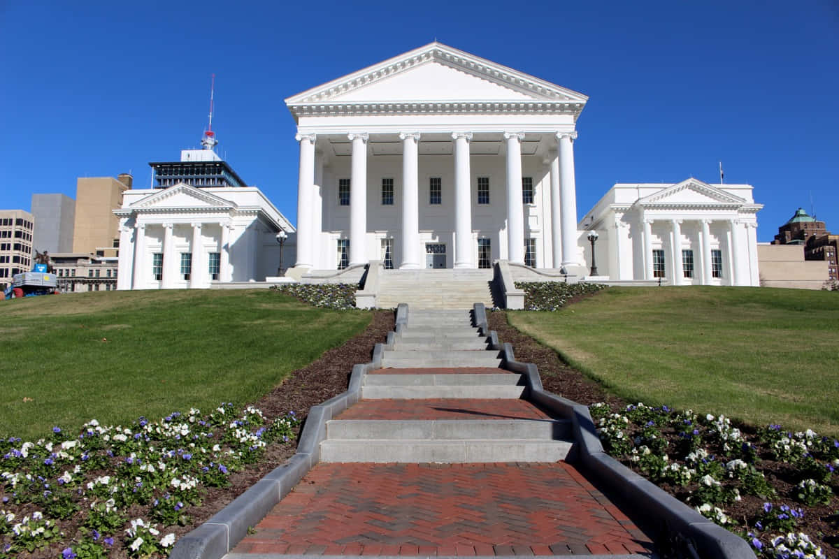 The Grand Walkway To The Virginia State Capitol