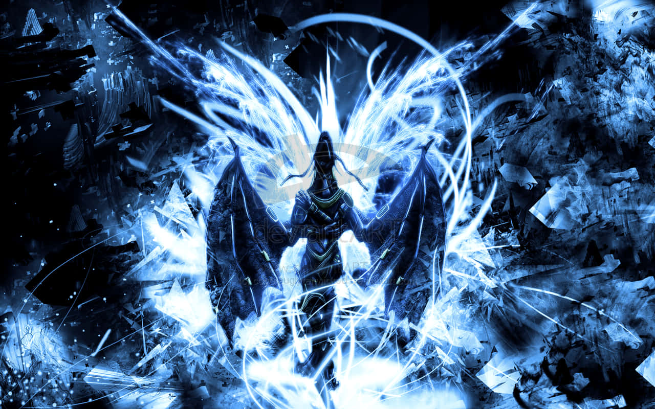 'the Grandeur Of An Awesome Dragon In Flight' Background