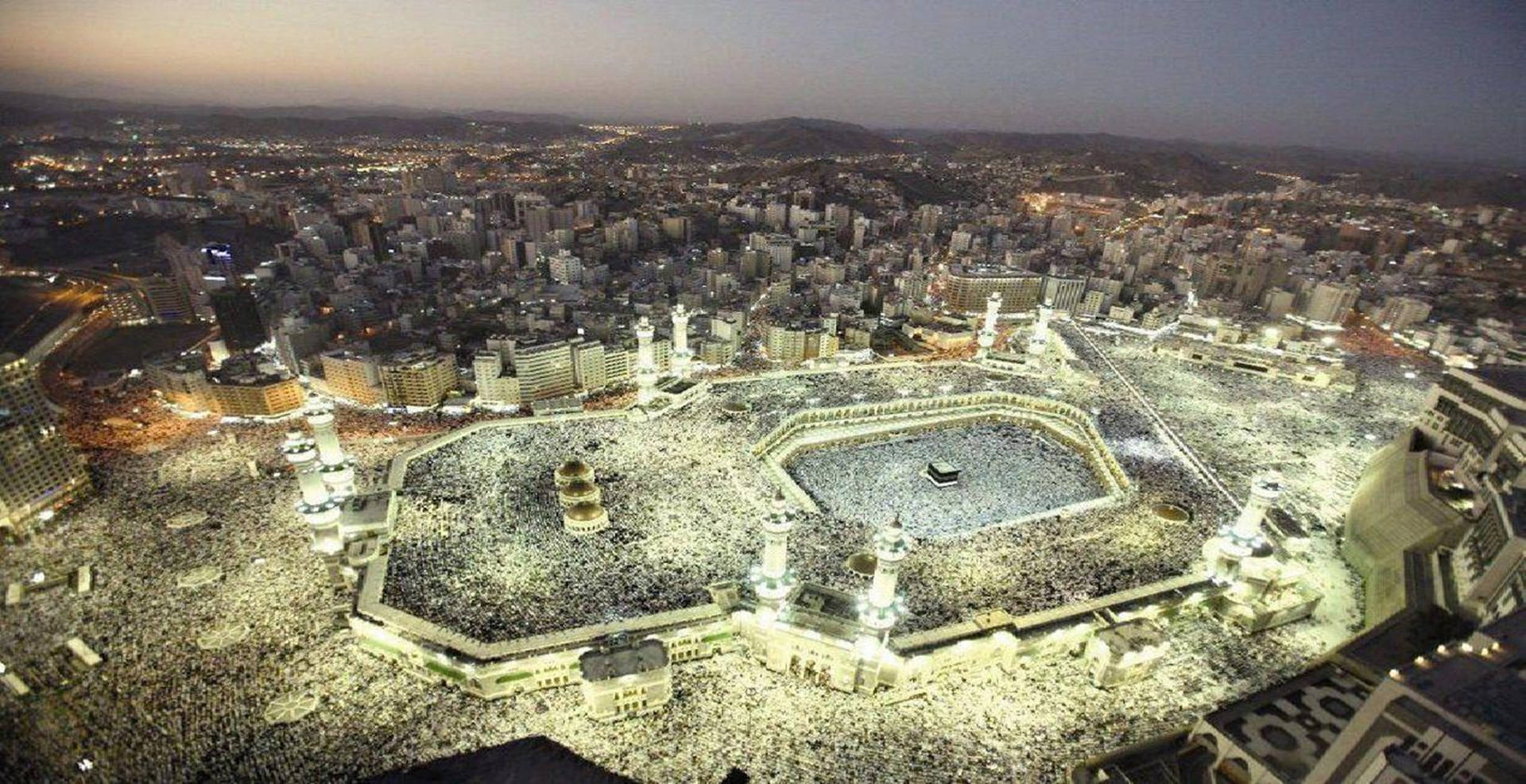 The Great Mosque Temple Lights In Makkah Hd