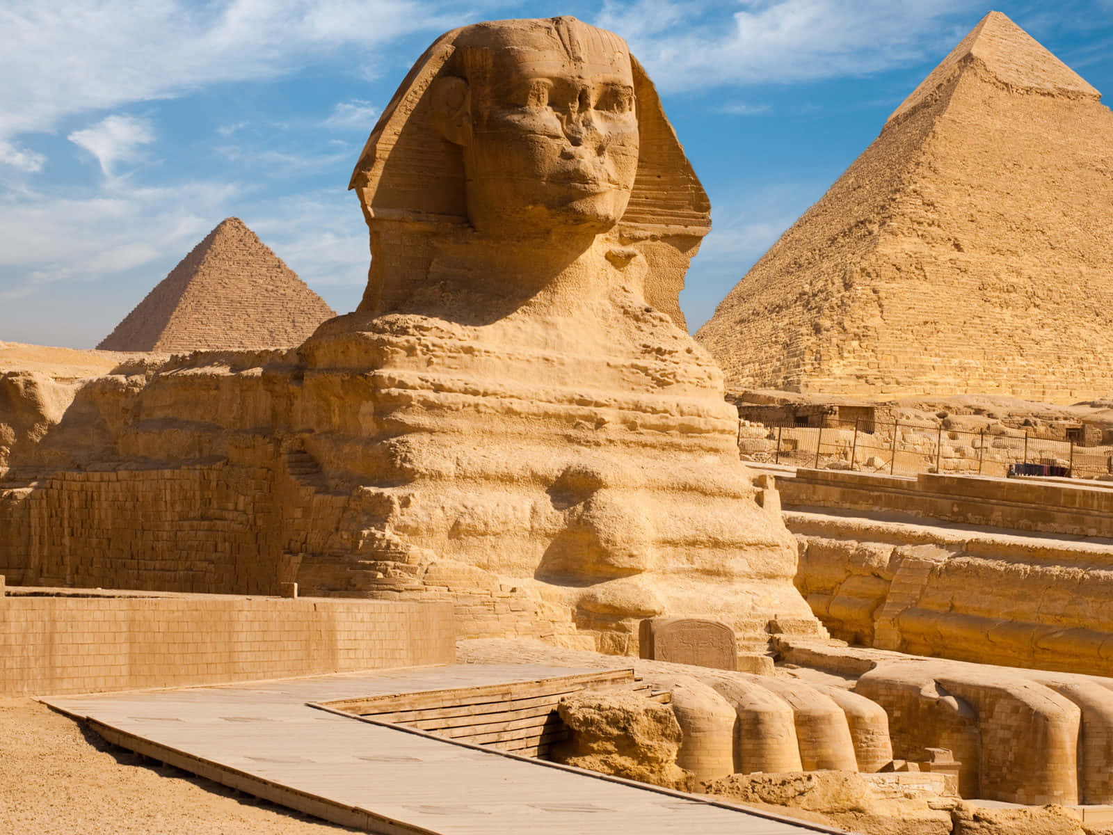The Great Sphinx And Giza Pyramids