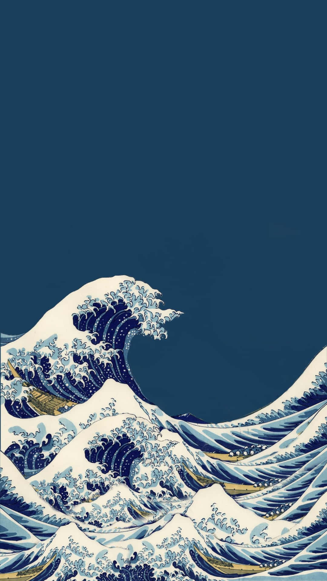 The Great Wave Plain Art Background