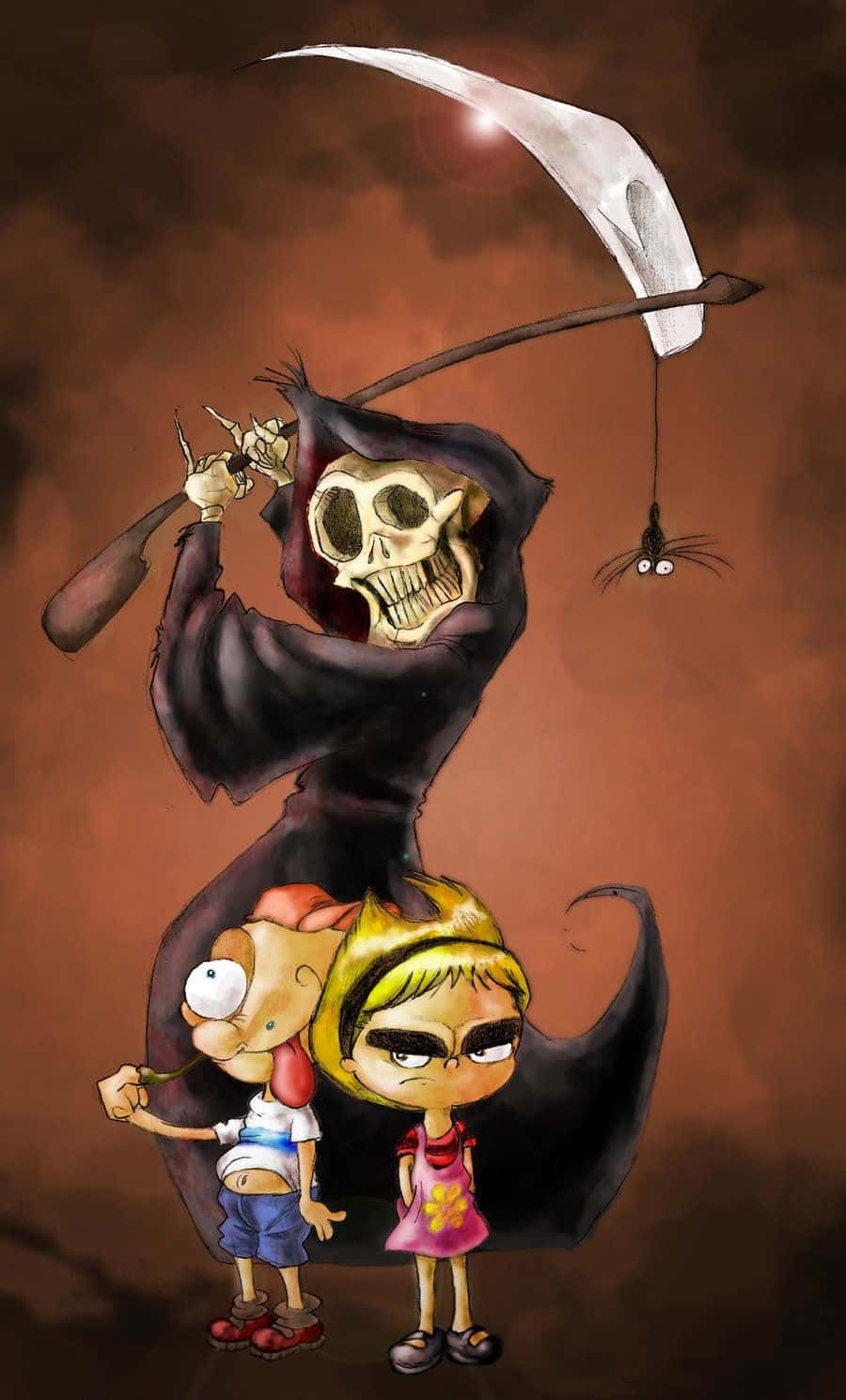 The Grim Adventures Of Billy And Mandy - Lively Cartoon Wallpaper