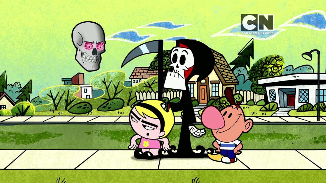 The Grim Adventures Of Billy And Mandy - Unforgettable Trio In Action Background