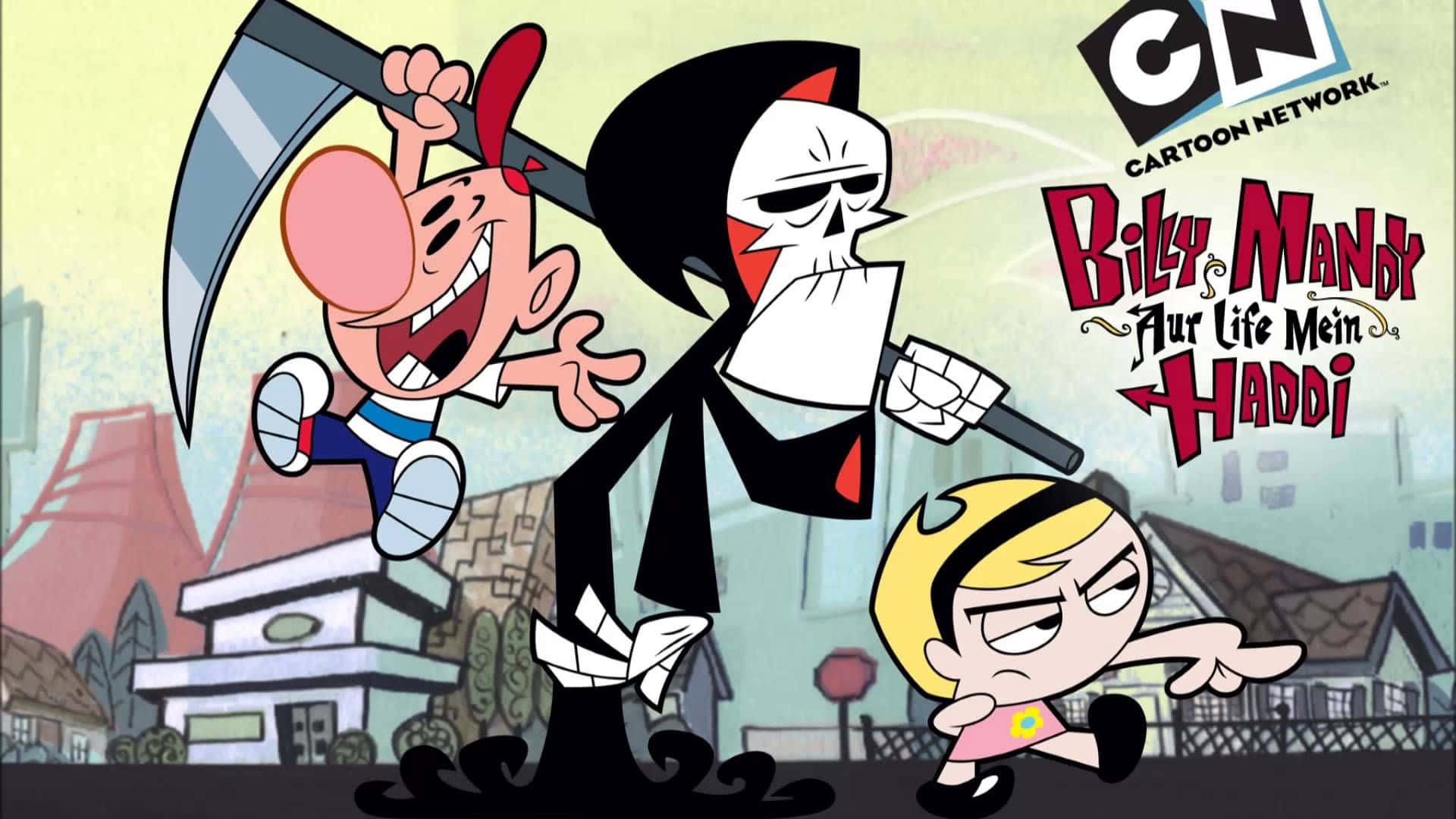 The Grim Adventures Of Billy And Mandy Wallpaper Featuring Billy, Mandy, And Grim Background