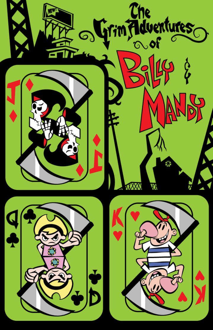 The Grim, Billy, And Mandy In A Quirky Moment Background