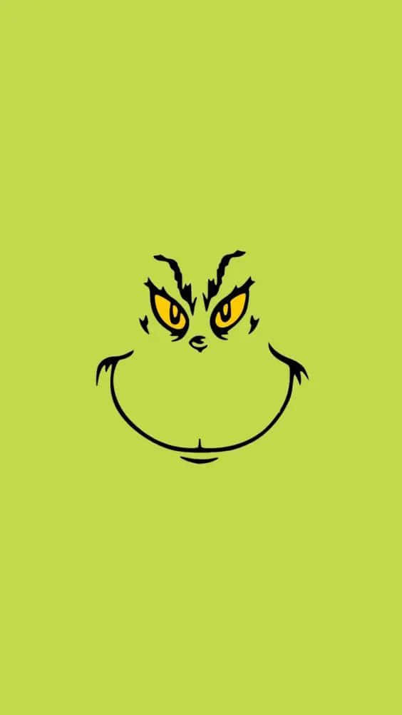 The Grinch Face On A Green Background