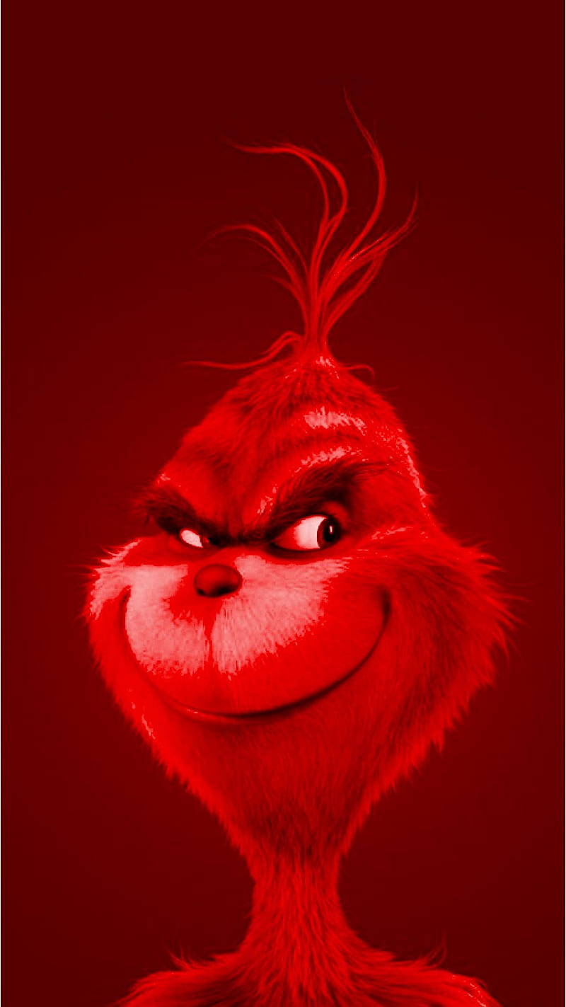 The Grinch Red Background