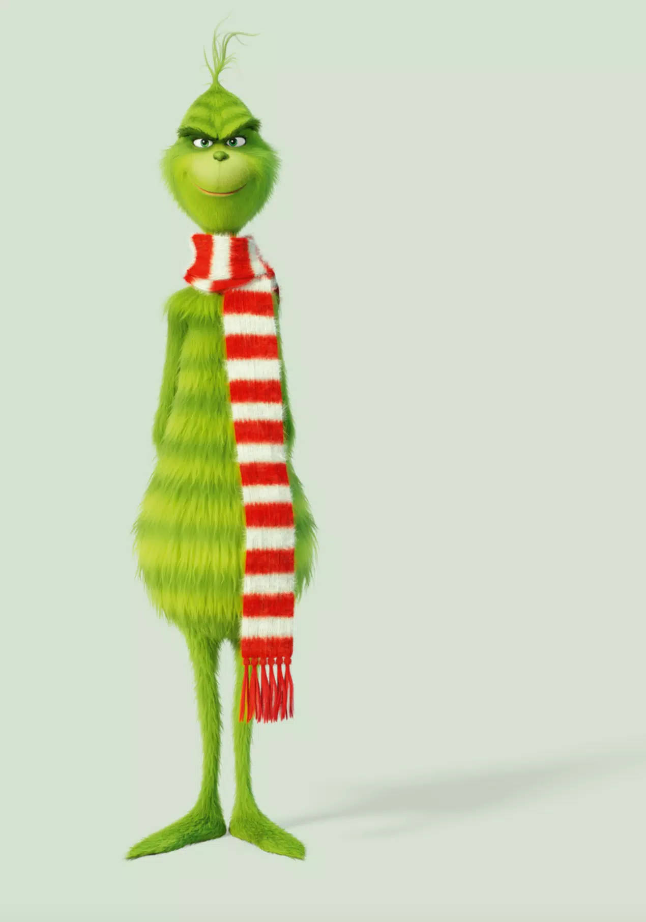 The Grinch Red And White Scarf Background