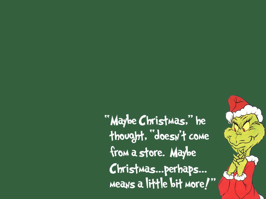 The Grinch Saying Make Christmas Background