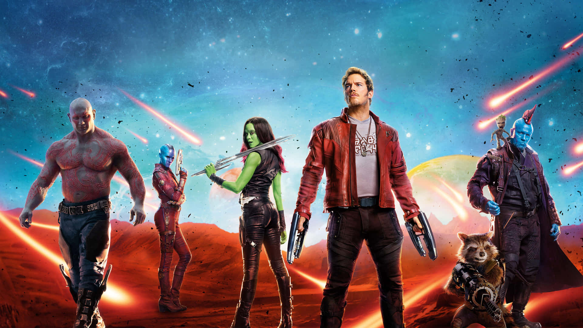 The Guardians Return To Defend The Galaxy In Guardians Of The Galaxy 2 Background