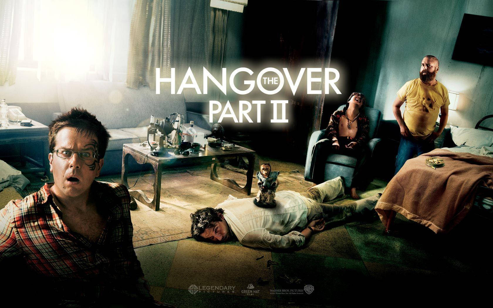 The Hangover Part Ii Movie Poster Wolfpack Trio Room Background