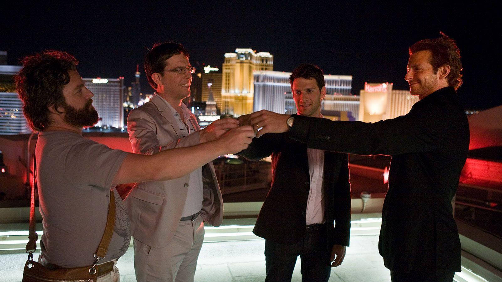 The Hangover Wolfpack Cheers Rooftop Las Vegas Background