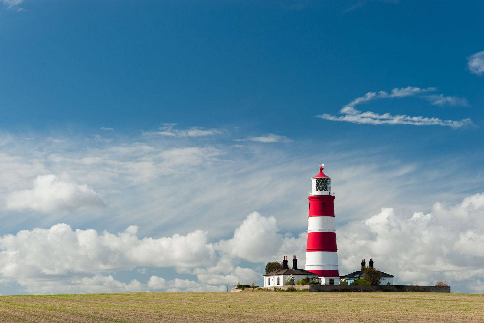 The Happisburgh Lighthouse In Norfolk, England Background