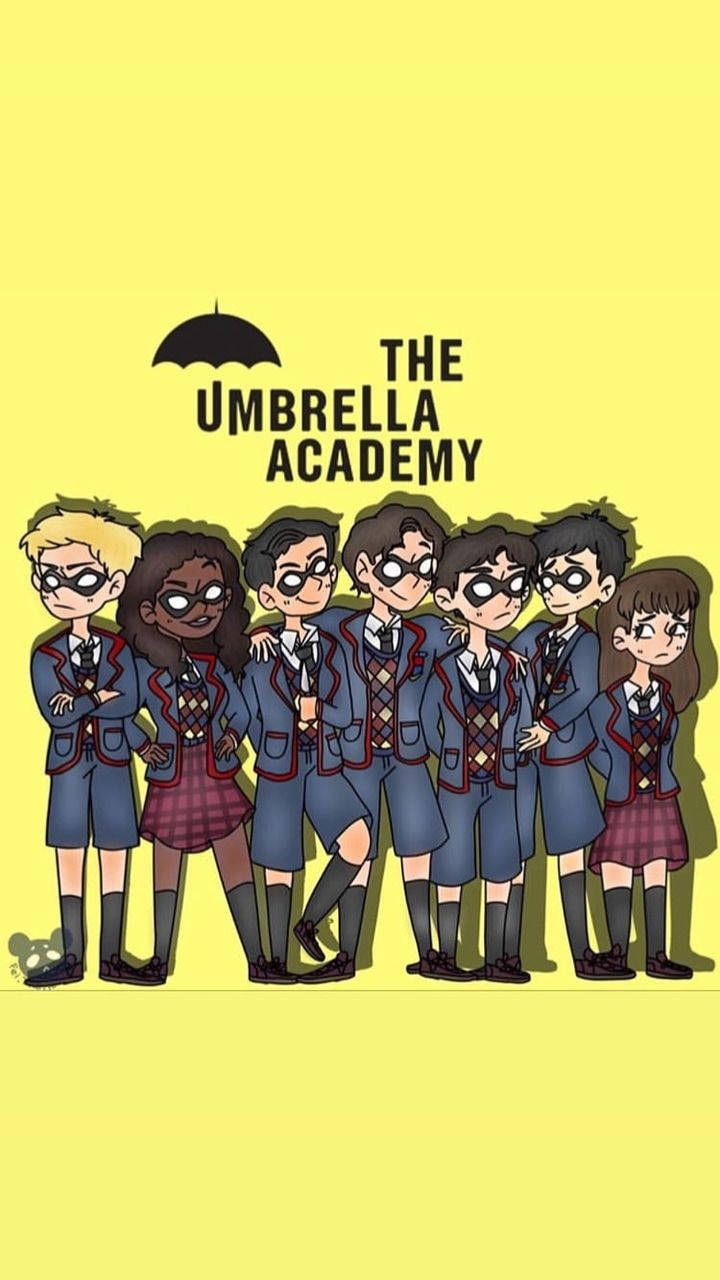 The Hargreeves Family From The Umbrella Academy Background