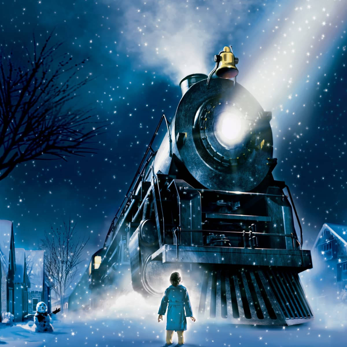 The Hero Boy Facing The Polar Express Background