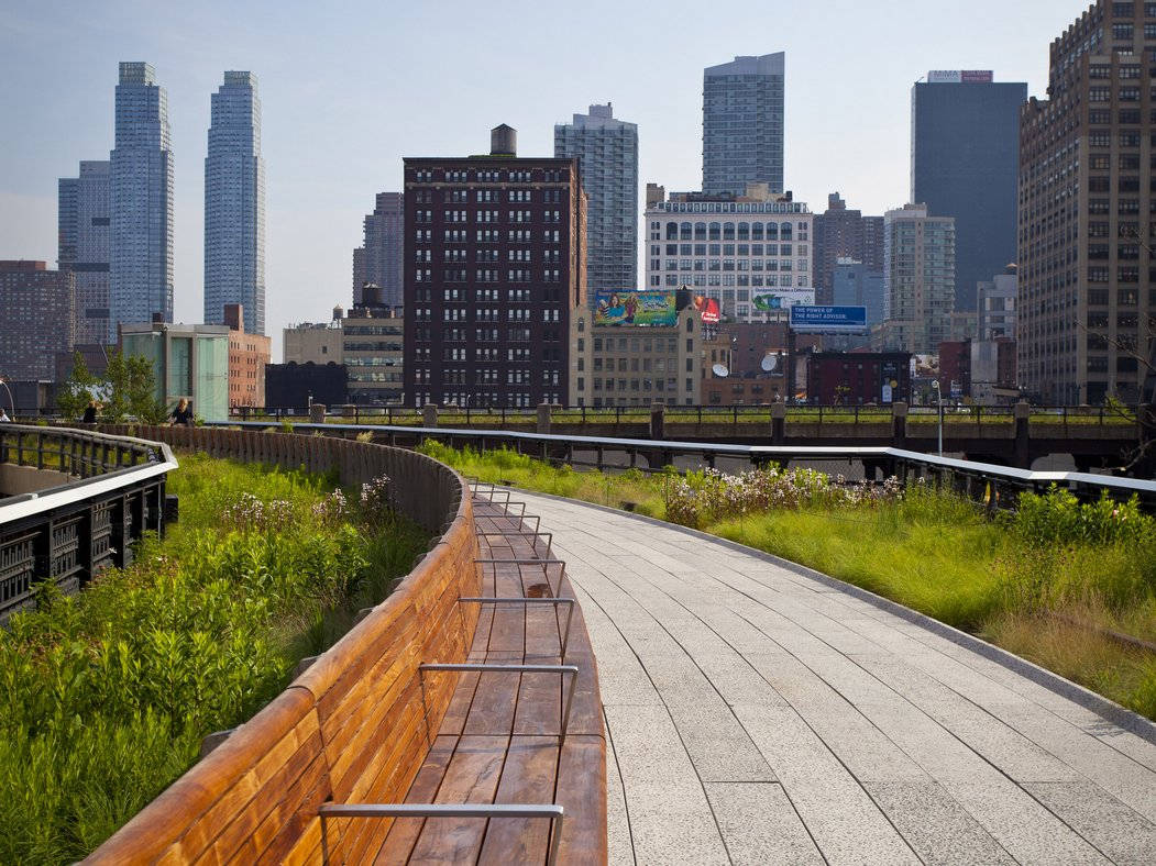 The High Line Empty Pathway Background