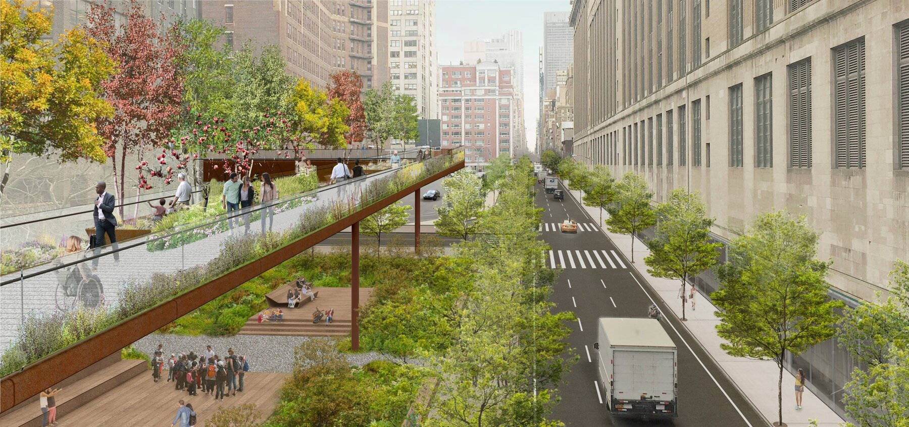 The High Line Extension Blueprint Plan Background