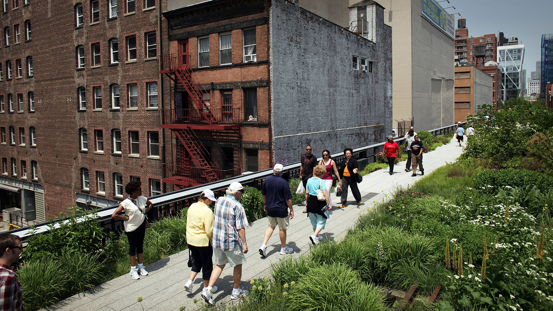 The High Line Tourists Brilliant Background