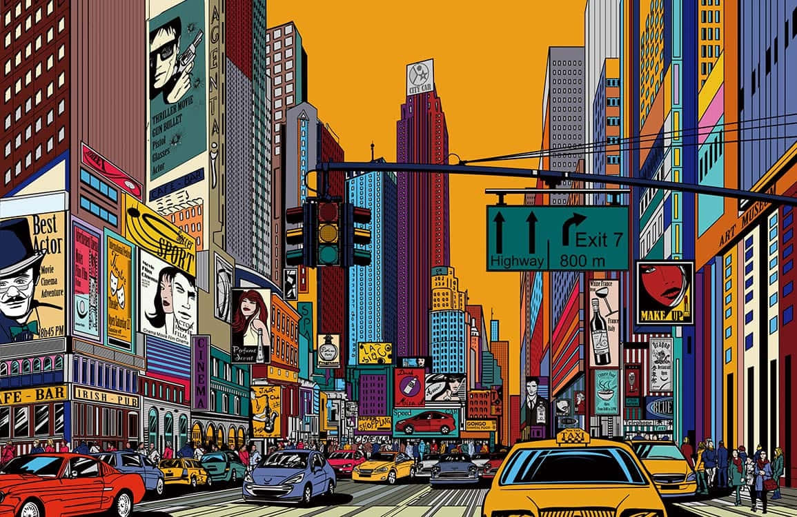 The Historic Street Art Of New York City Background