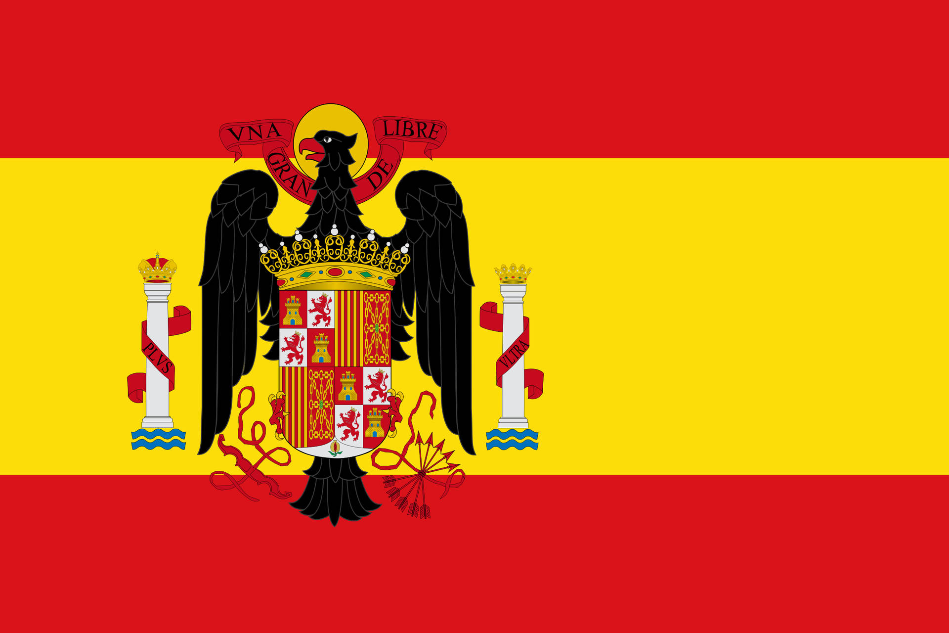 The Historical Spanish Flag From 1945 To 1977