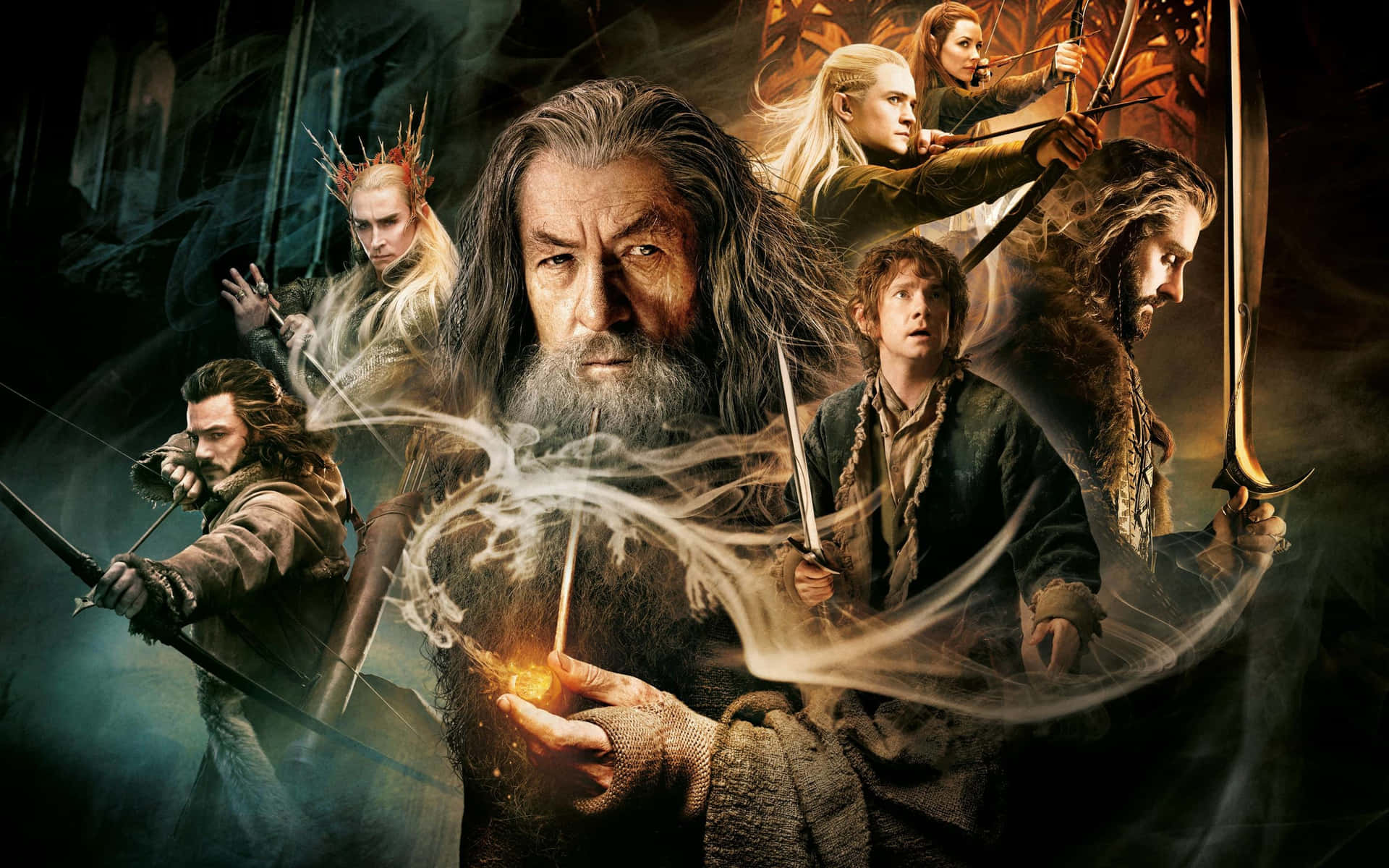 The Hobbit Adventure Collage Background