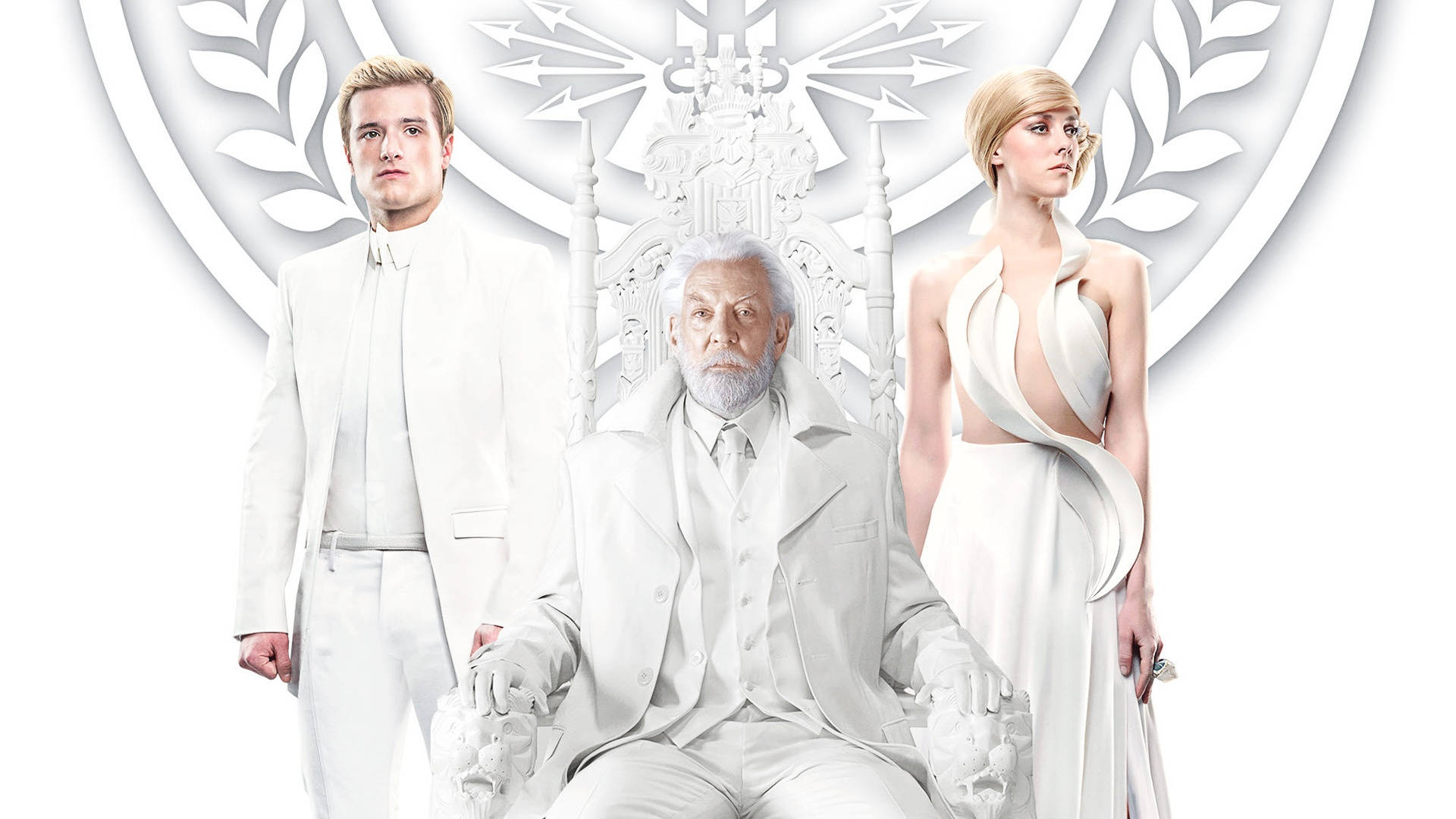 The Hunger Games Snow Peeta Johanna Background