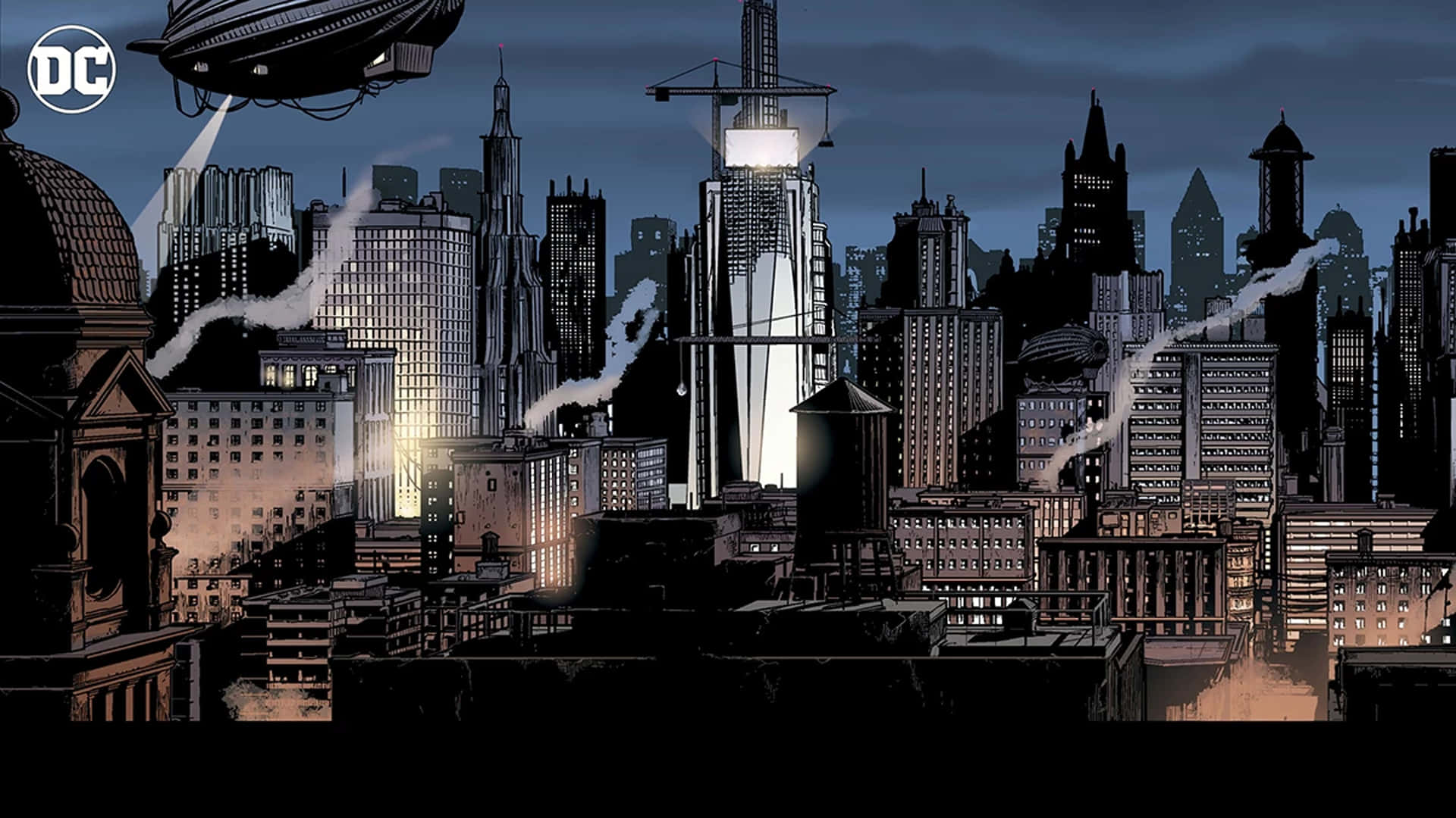 The Hustle And Bustle Of Gotham City Background