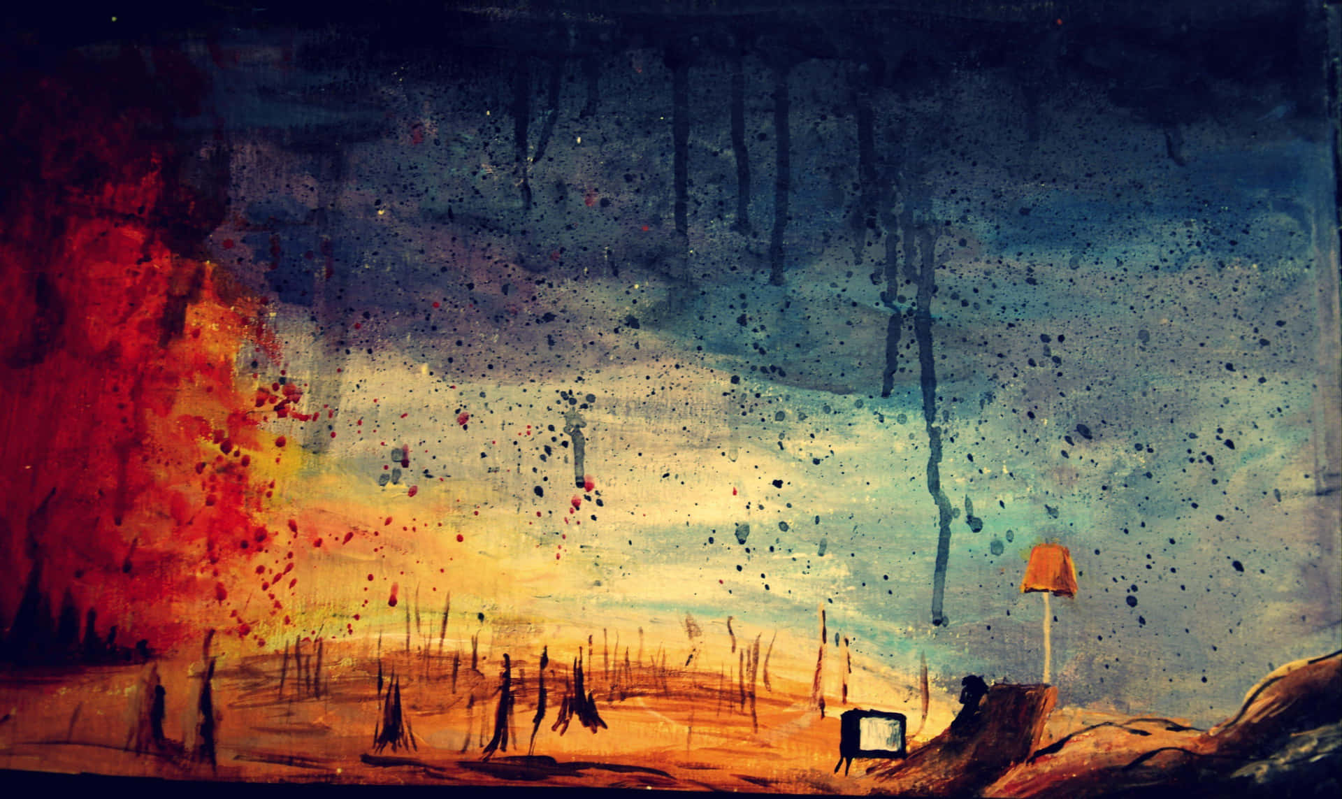 The Iconic Album Cover Of The Pink Floyd Classic, The Wall. Background